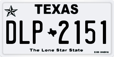 TX license plate DLP2151