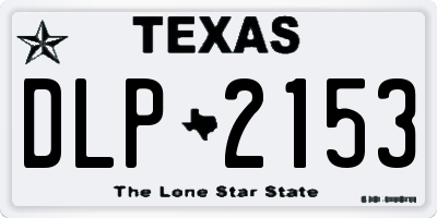 TX license plate DLP2153