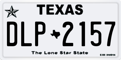 TX license plate DLP2157