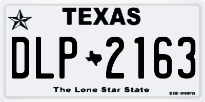 TX license plate DLP2163