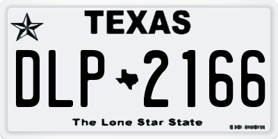 TX license plate DLP2166