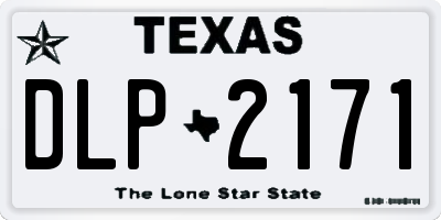 TX license plate DLP2171
