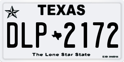TX license plate DLP2172