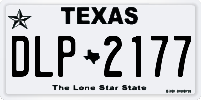 TX license plate DLP2177
