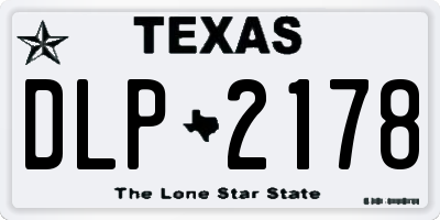 TX license plate DLP2178