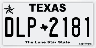 TX license plate DLP2181
