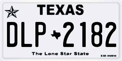 TX license plate DLP2182