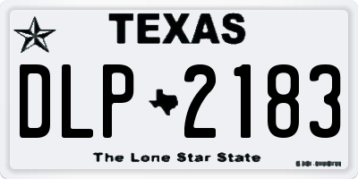 TX license plate DLP2183