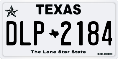 TX license plate DLP2184