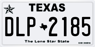 TX license plate DLP2185