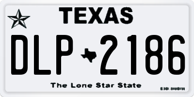 TX license plate DLP2186