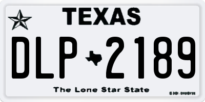 TX license plate DLP2189