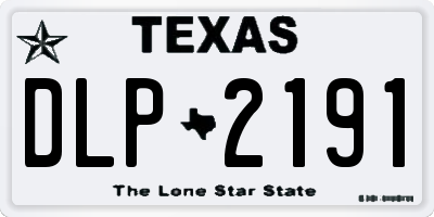 TX license plate DLP2191