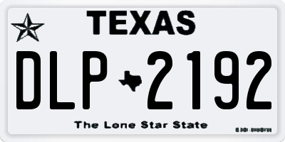 TX license plate DLP2192