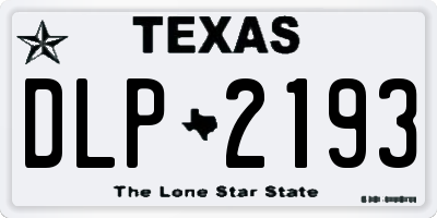 TX license plate DLP2193