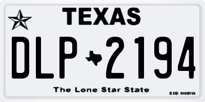 TX license plate DLP2194