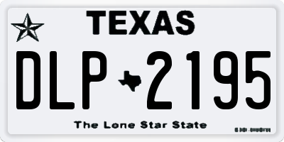 TX license plate DLP2195