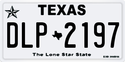 TX license plate DLP2197