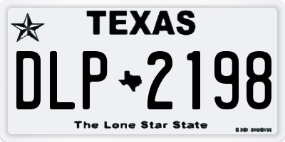 TX license plate DLP2198