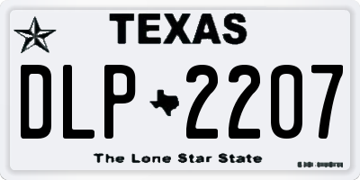 TX license plate DLP2207