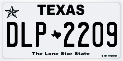 TX license plate DLP2209