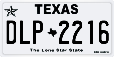 TX license plate DLP2216
