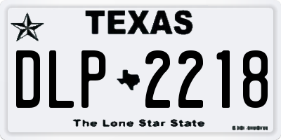 TX license plate DLP2218
