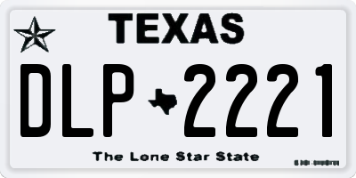TX license plate DLP2221