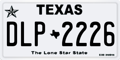 TX license plate DLP2226