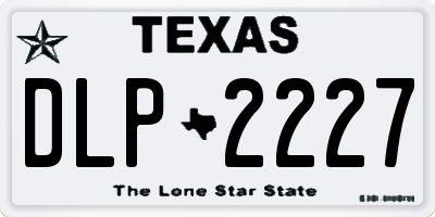 TX license plate DLP2227