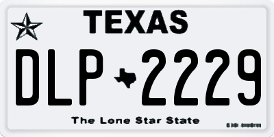 TX license plate DLP2229