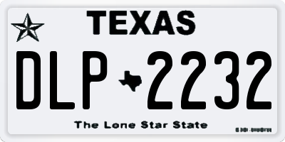 TX license plate DLP2232
