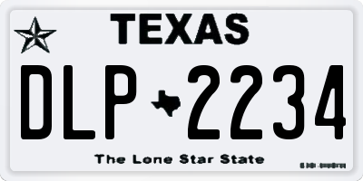TX license plate DLP2234