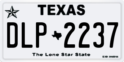 TX license plate DLP2237