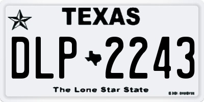 TX license plate DLP2243