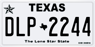 TX license plate DLP2244