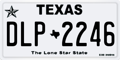 TX license plate DLP2246