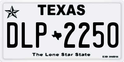 TX license plate DLP2250