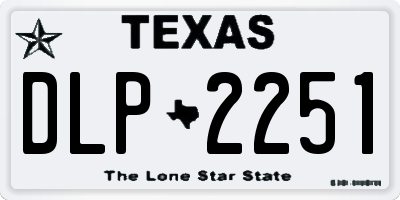 TX license plate DLP2251