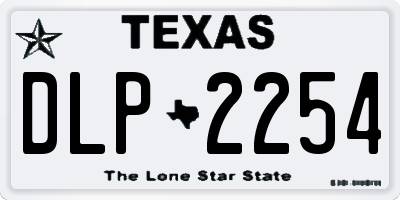 TX license plate DLP2254