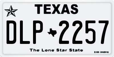 TX license plate DLP2257