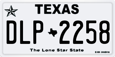 TX license plate DLP2258