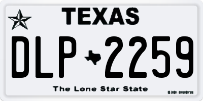 TX license plate DLP2259
