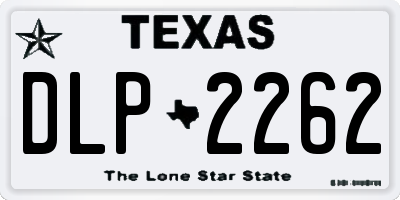 TX license plate DLP2262