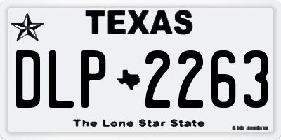 TX license plate DLP2263