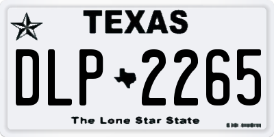 TX license plate DLP2265