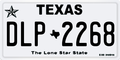 TX license plate DLP2268