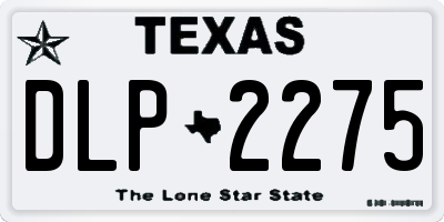 TX license plate DLP2275