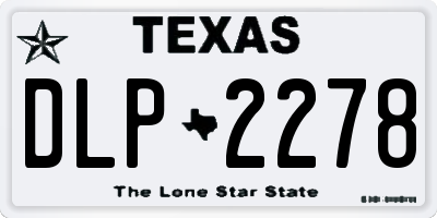 TX license plate DLP2278