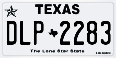 TX license plate DLP2283